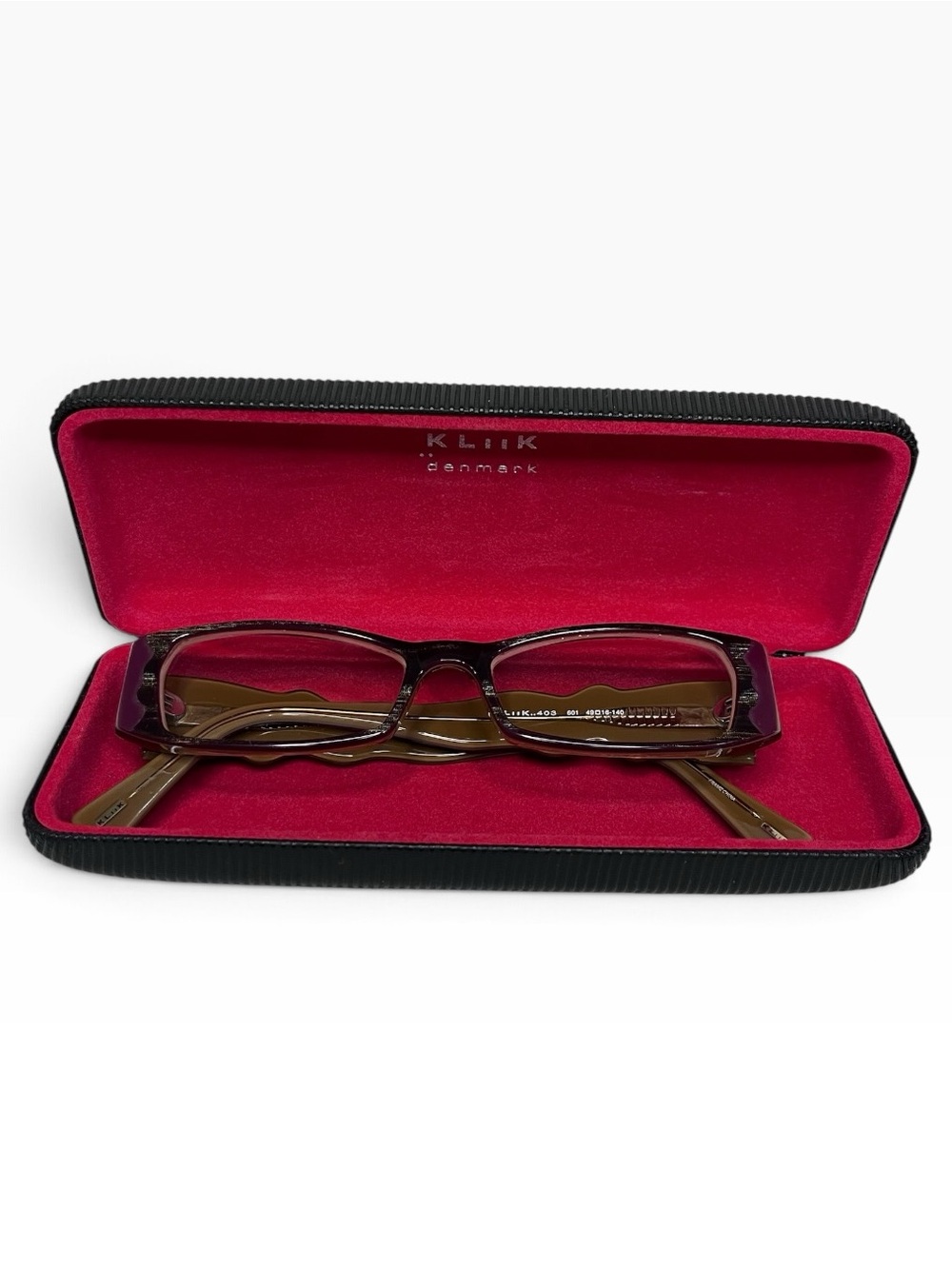 KLIK Denmark Brown and Purple eyeglasses with case
